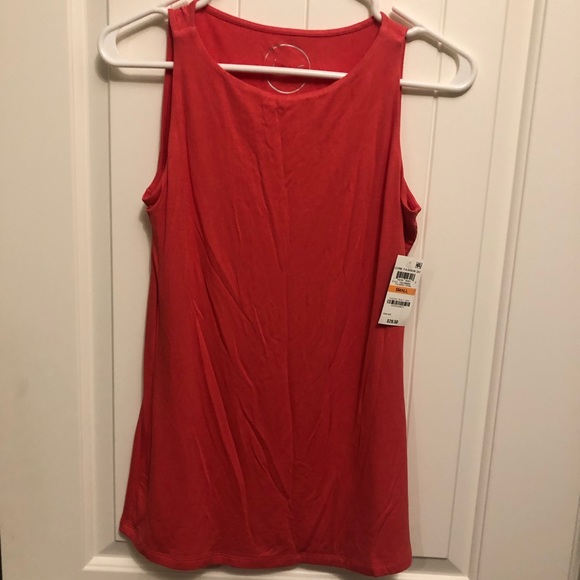 INC International Concepts coral color tank top. - Picture 2 of 8